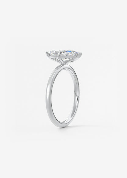 Marquise Solitaire Lab Grown Diamond Engagement Ring