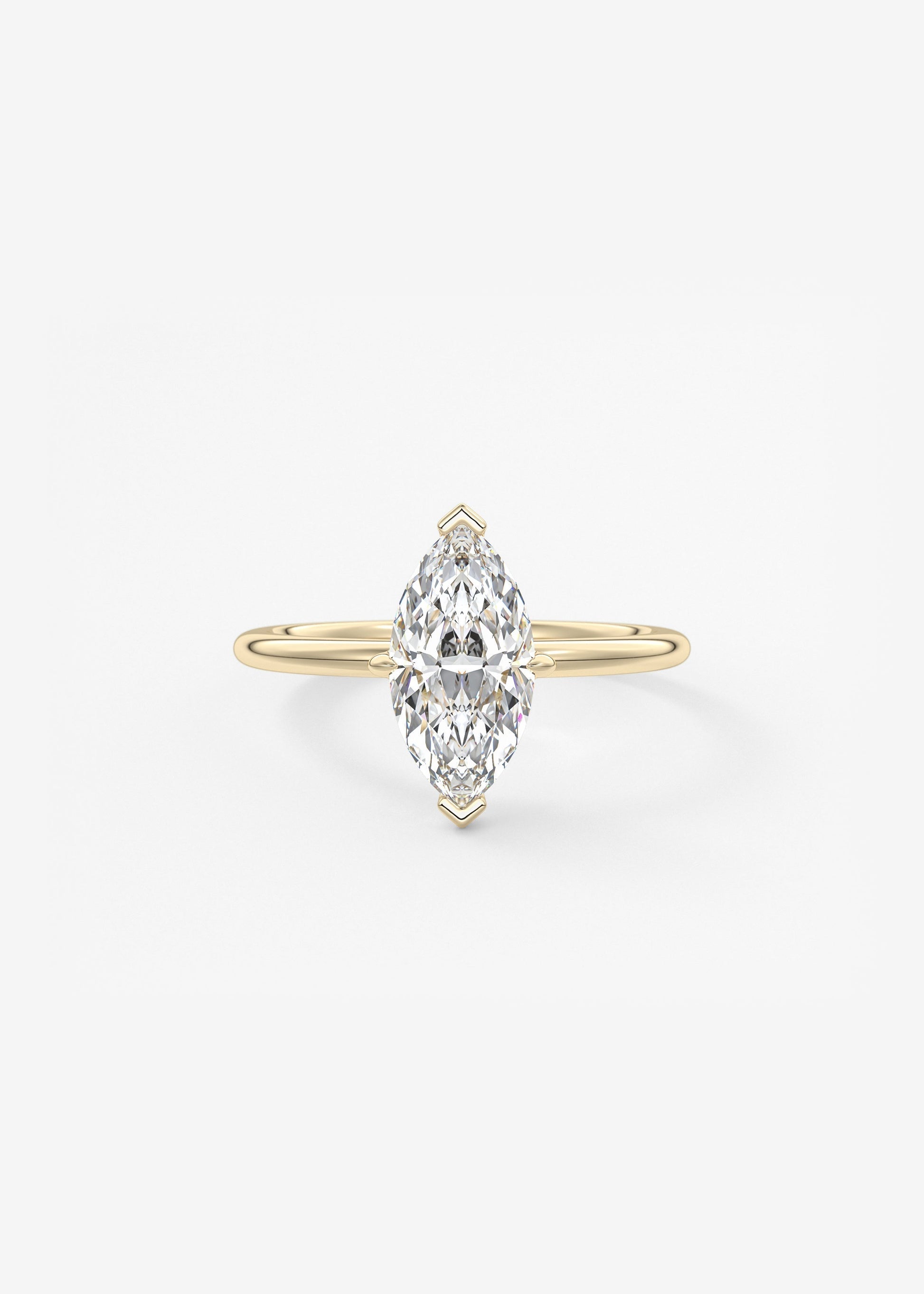 Marquise Solitaire Lab Grown Diamond Engagement Ring