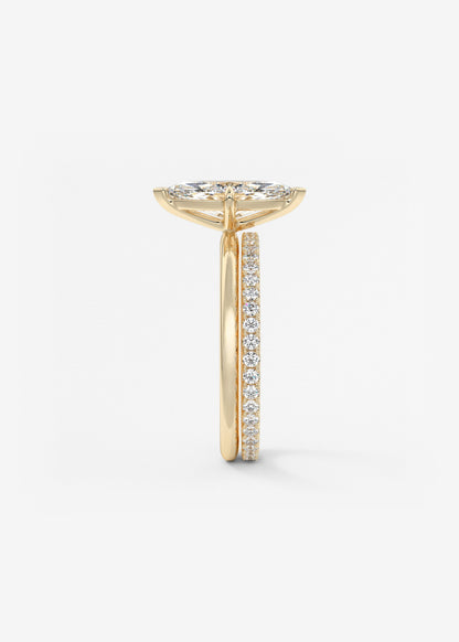 Marquise Solitaire Lab Grown Diamond Engagement Ring