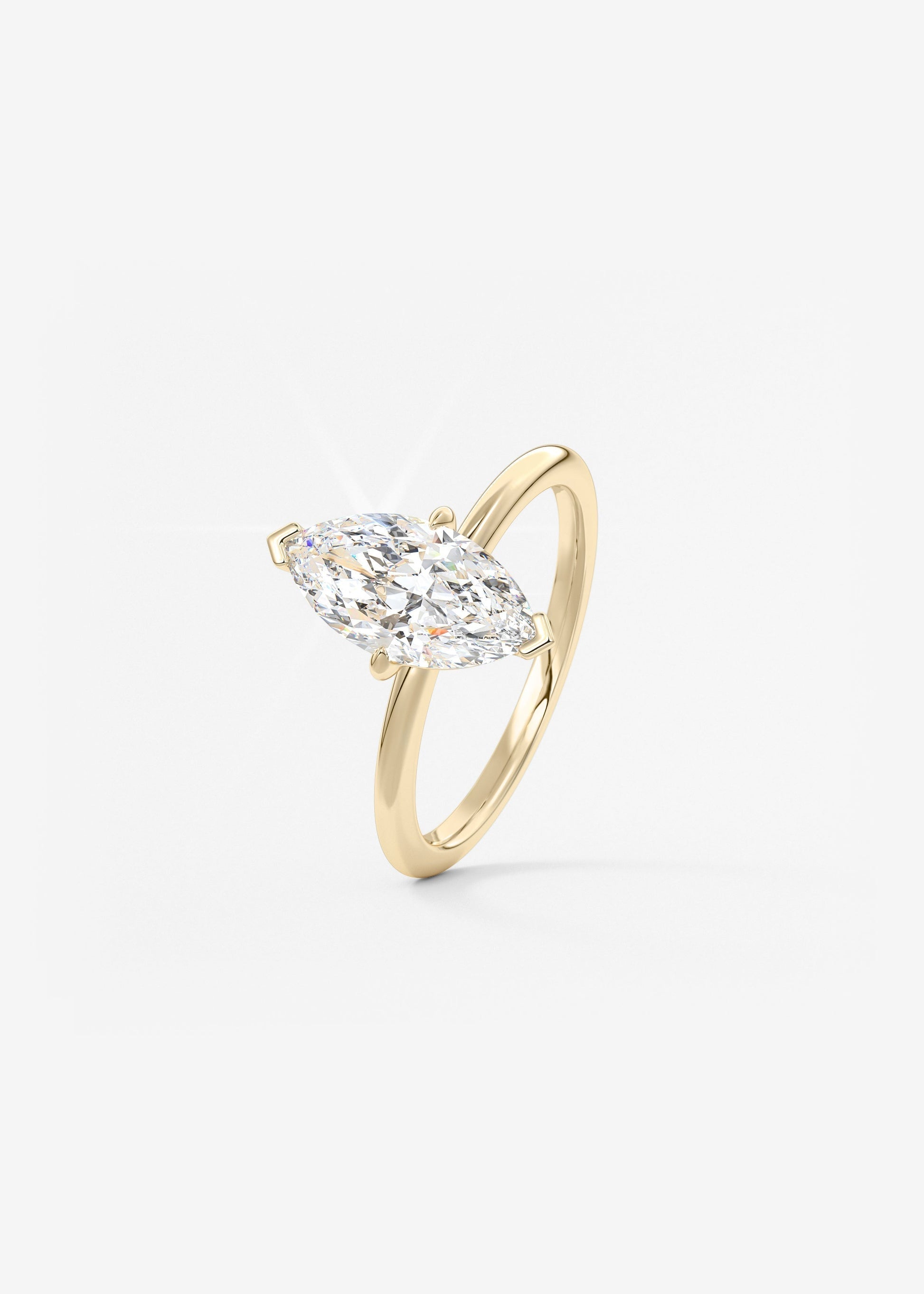 Marquise Solitaire Lab Grown Diamond Engagement Ring