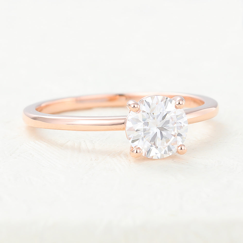 Round Solitaire Lab-Grown Diamond Engagement Ring