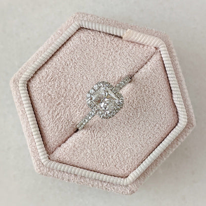 Radiant Halo & Pave Lab Grown Diamond Engagement Ring