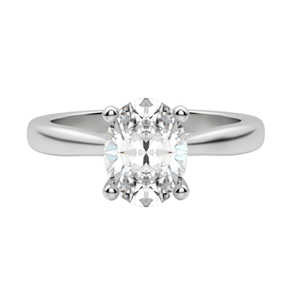 1.33 CT Oval Cut Solitaire Moissanite Engagement Ring 3