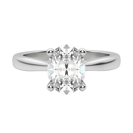 1.33 CT Oval Cut Solitaire Moissanite Engagement Ring 3
