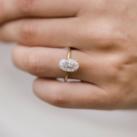 Oval Solitaire Lab Grown Diamond Engagement Ring