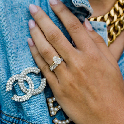 Oval Hidden Halo Lab Grown Diamond Engagement Ring