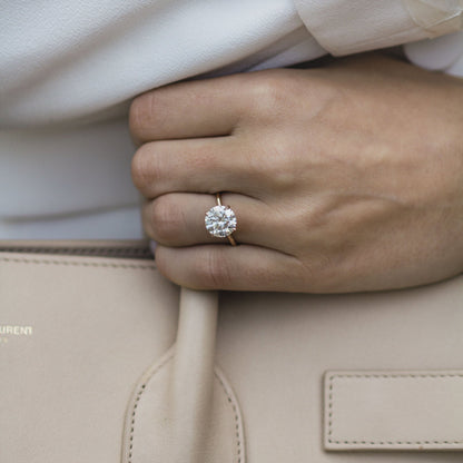 Round Solitaire Lab Grown Diamond Engagement Ring
