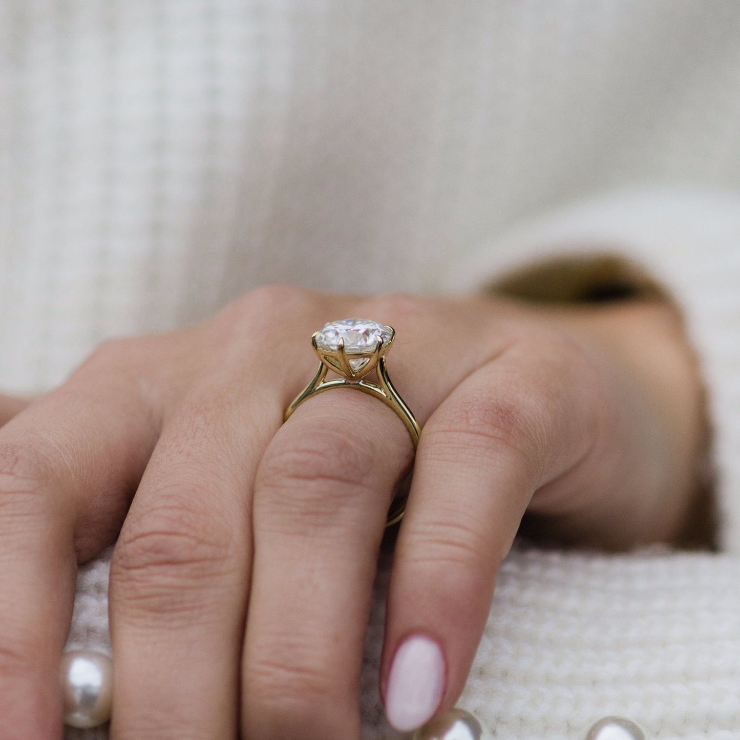Round Solitaire Lab Grown Diamond Engagement Ring