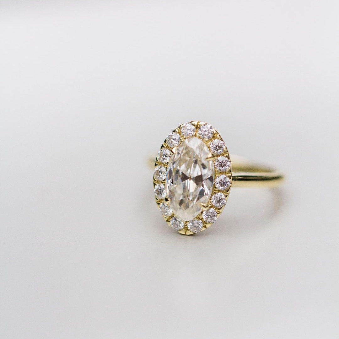 Oval Halo Lab Grown Diamond Engagement Ring