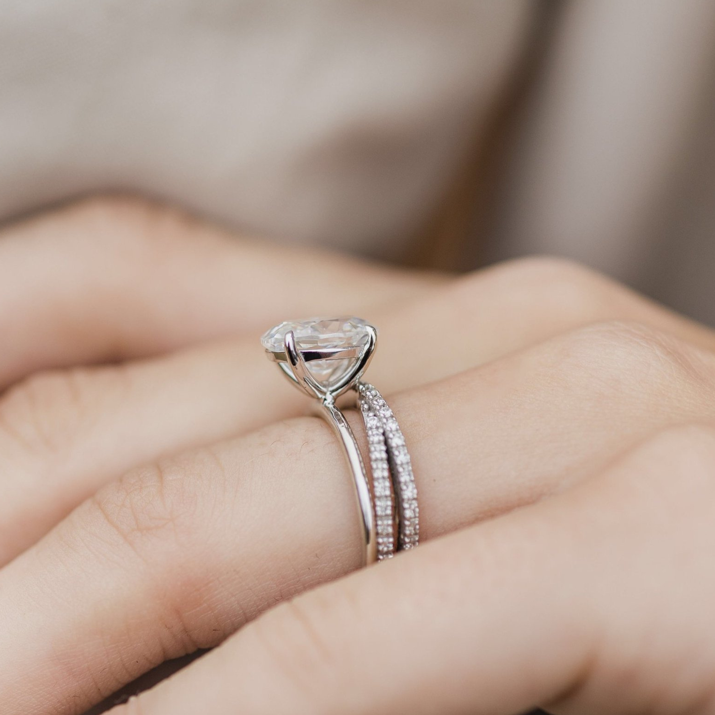 Oval Solitaire Lab Grown Diamond Engagement Ring