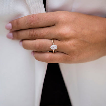Oval Solitaire Lab Grown Diamond Engagement Ring