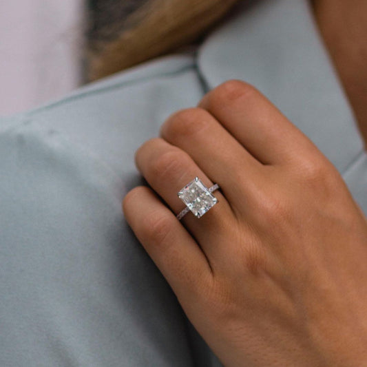 Radiant Pave Lab Grown Diamond Engagement Ring