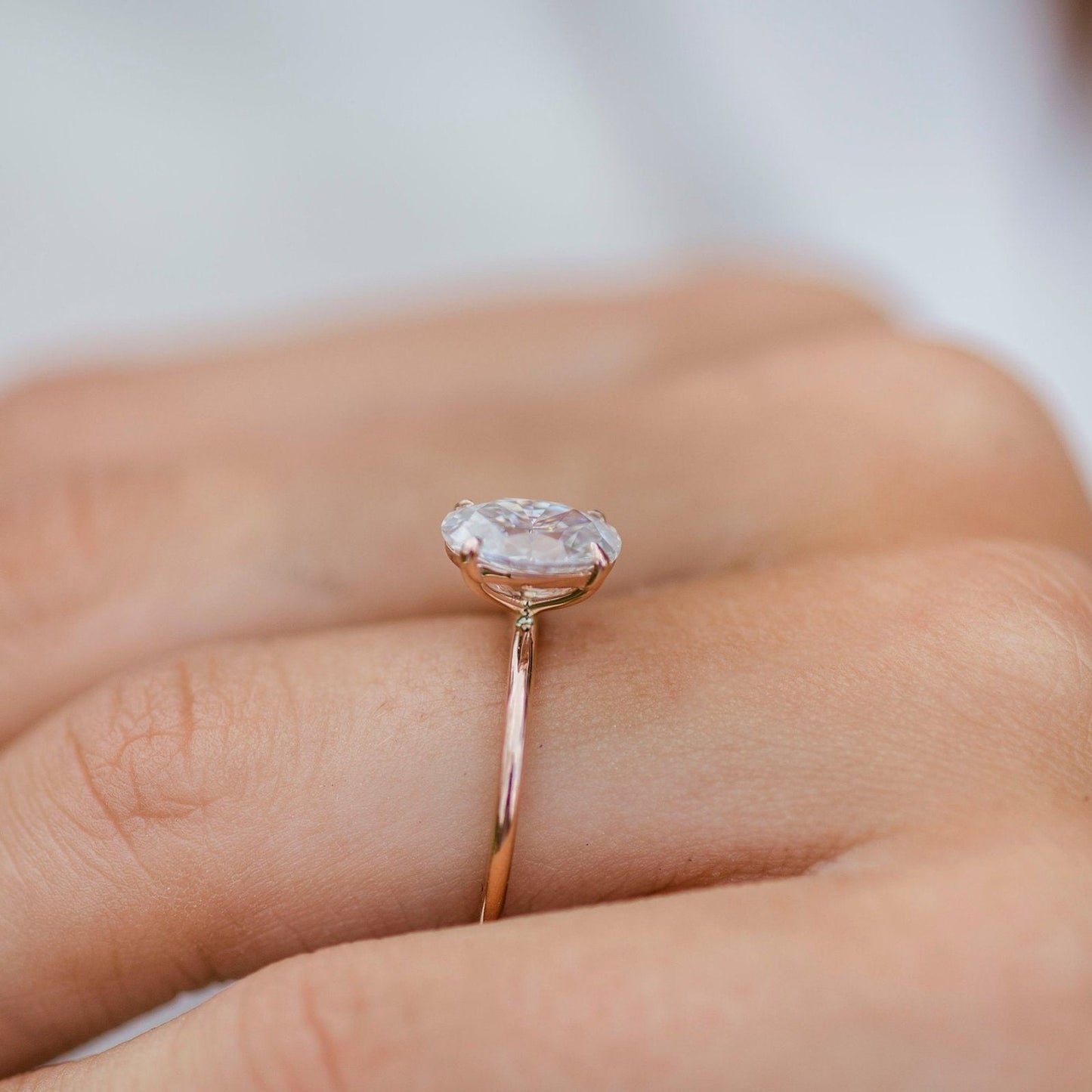 Oval Solitaire Lab Grown Diamond Engagement Ring