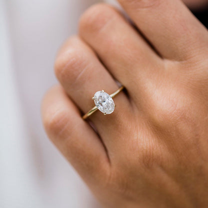 Oval Solitaire Lab Grown Diamond Engagement Ring
