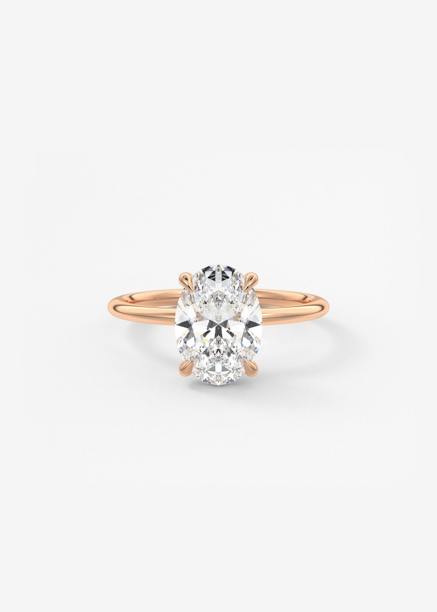 Oval Hidden Halo Lab Grown Diamond Engagement Ring