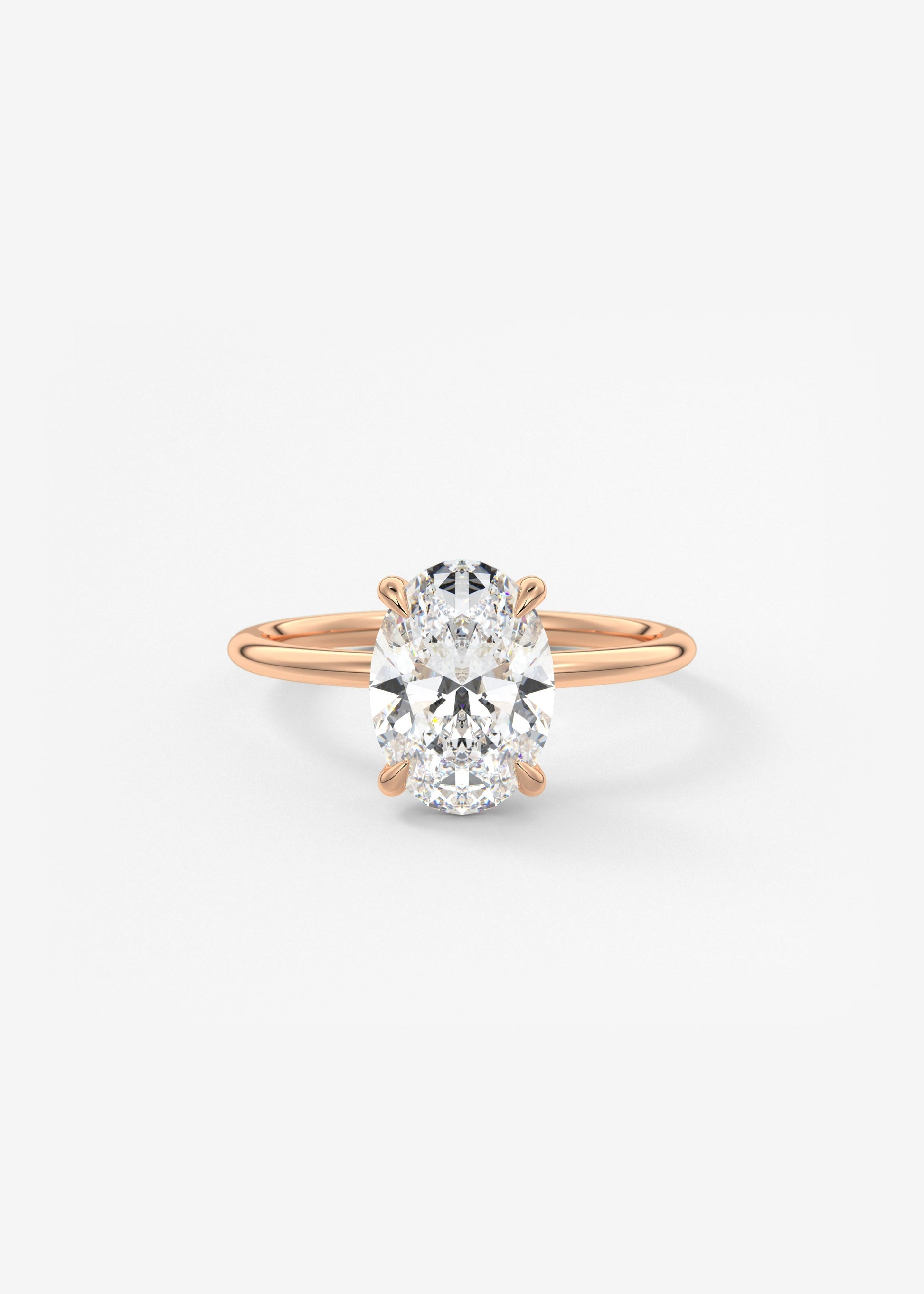 Oval Hidden Halo Lab Grown Diamond Engagement Ring