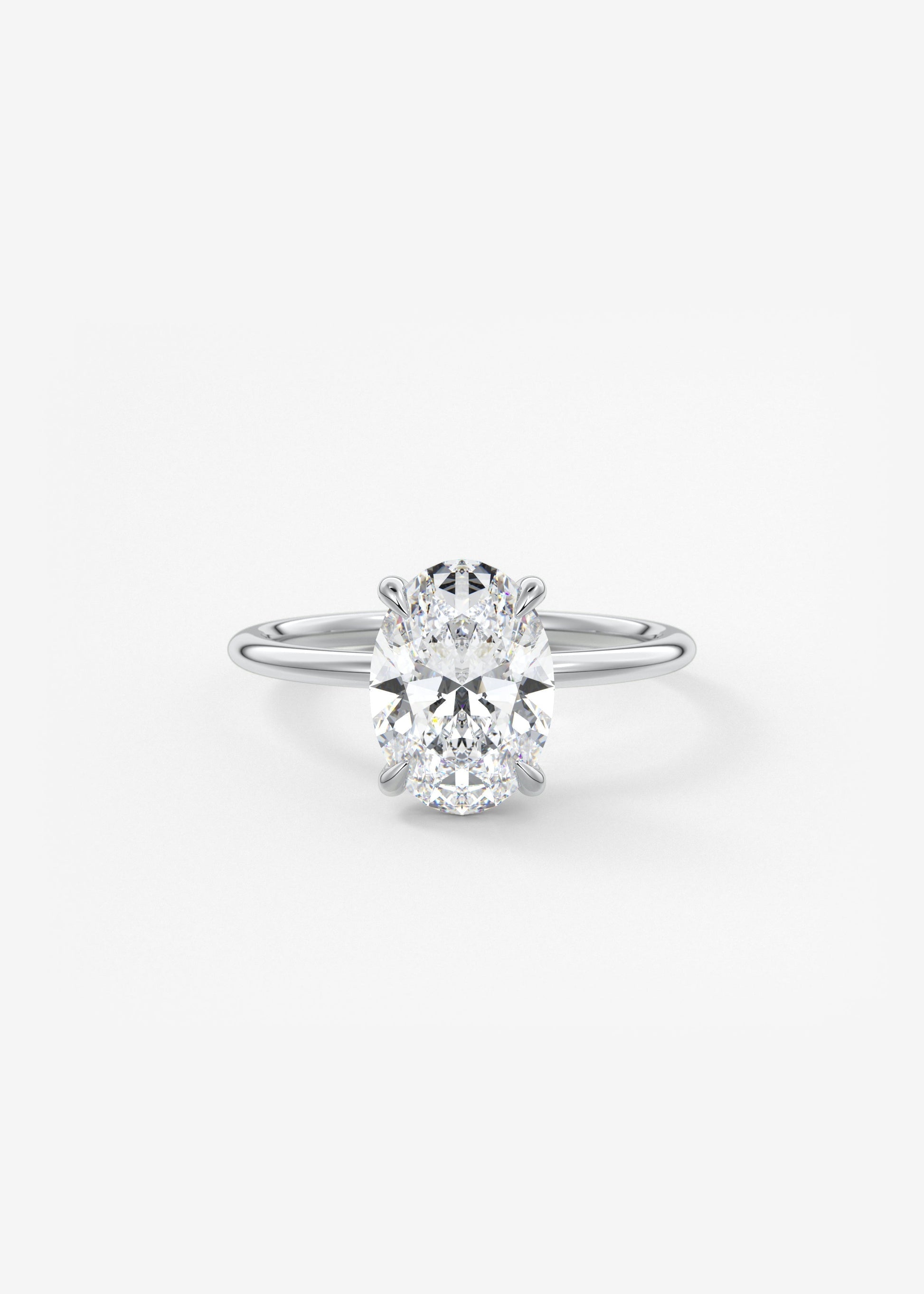 Oval Hidden Halo Lab Grown Diamond Engagement Ring