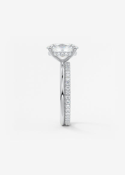 Oval Hidden Halo Lab Grown Diamond Engagement Ring
