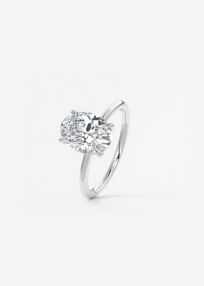 Oval Hidden Halo Lab Grown Diamond Engagement Ring