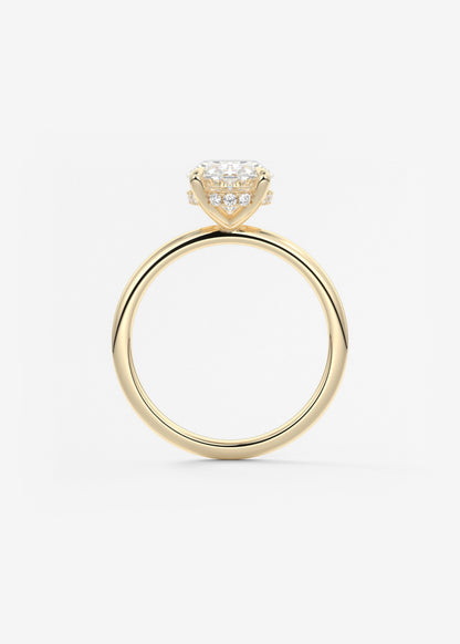 Oval Hidden Halo Lab Grown Diamond Engagement Ring