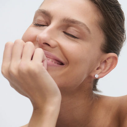 2.20 TCW Round Lab Grown Diamond Stud Earrings