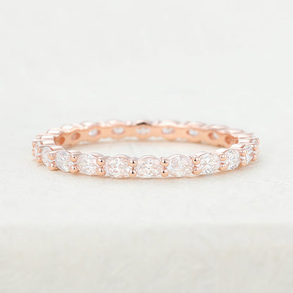 1.32 CT Oval Shaped Moissanite Full Eternity Wedding Band 1