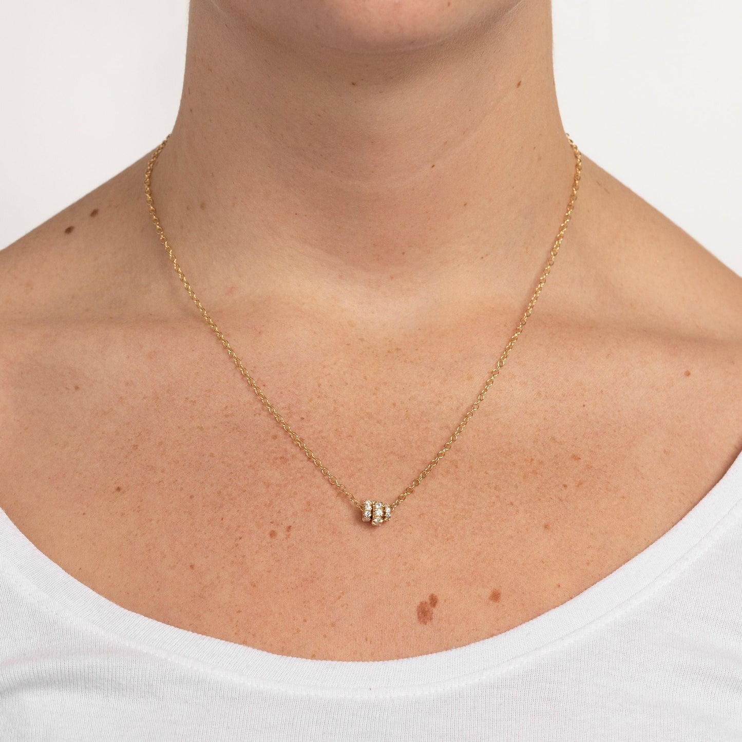 0.6 TCW Round Cut Multi Stone Moissanite Necklace