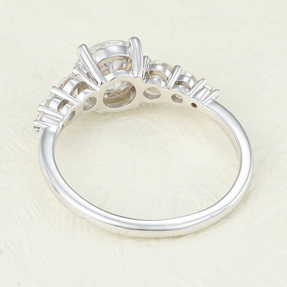 Round Pave Lab-Grown Diamond Engagement Ring