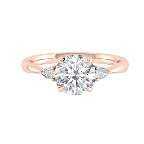 2.65 CT Round Cut Three Stone Moissanite Engagement Ring 11