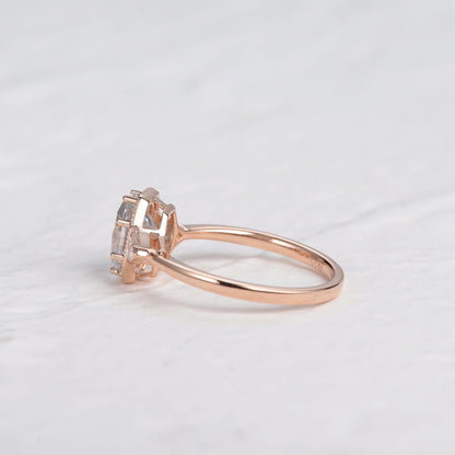 Oval Three Stone Lab Grown Diamond Engagement Ring