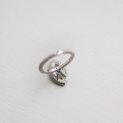 Marquise Halo & Pave Lab Grown Diamond Engagement Ring