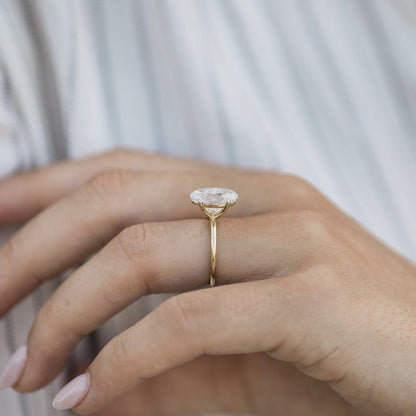 Oval Solitaire Lab Grown Diamond Engagement Ring
