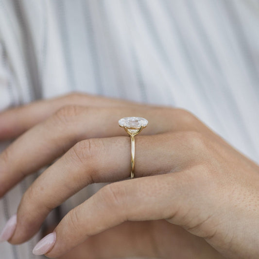 Oval Solitaire Lab Grown Diamond Engagement Ring