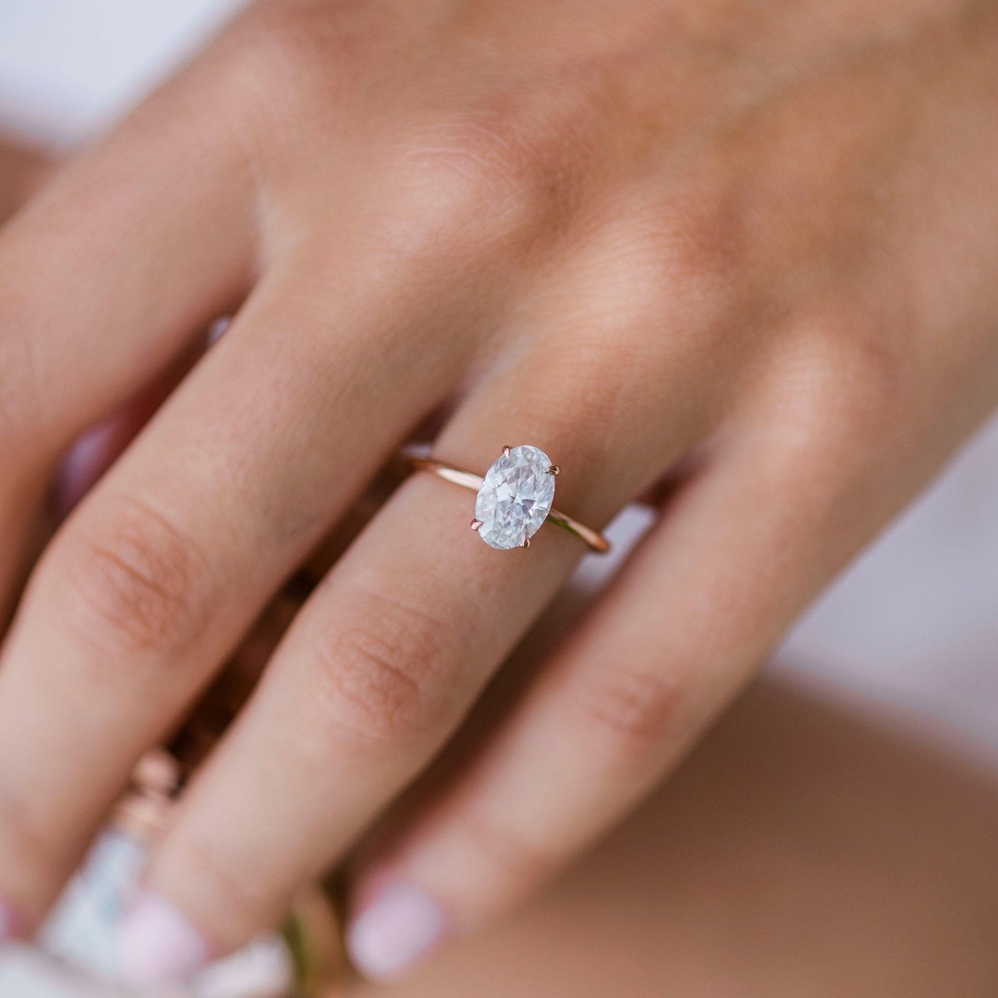 Oval Solitaire Lab Grown Diamond Engagement Ring