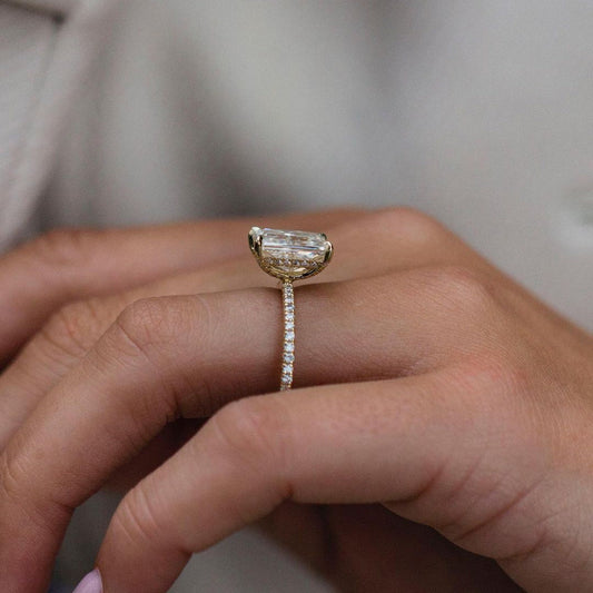 Radiant Pave Lab Grown Diamond Engagement Ring