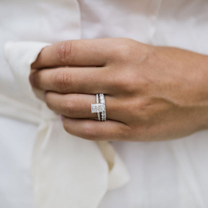 Radiant Pave Lab Grown Diamond Engagement Ring