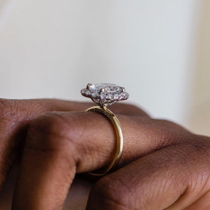 Oval Halo Lab Grown Diamond Engagement Ring