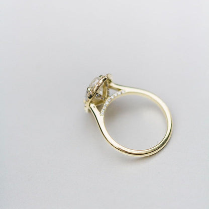 Oval Halo Lab Grown Diamond Engagement Ring