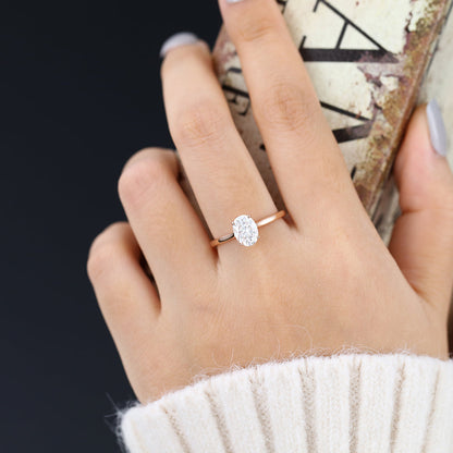 Oval Solitaire Lab-Grown Diamond Engagement Ring