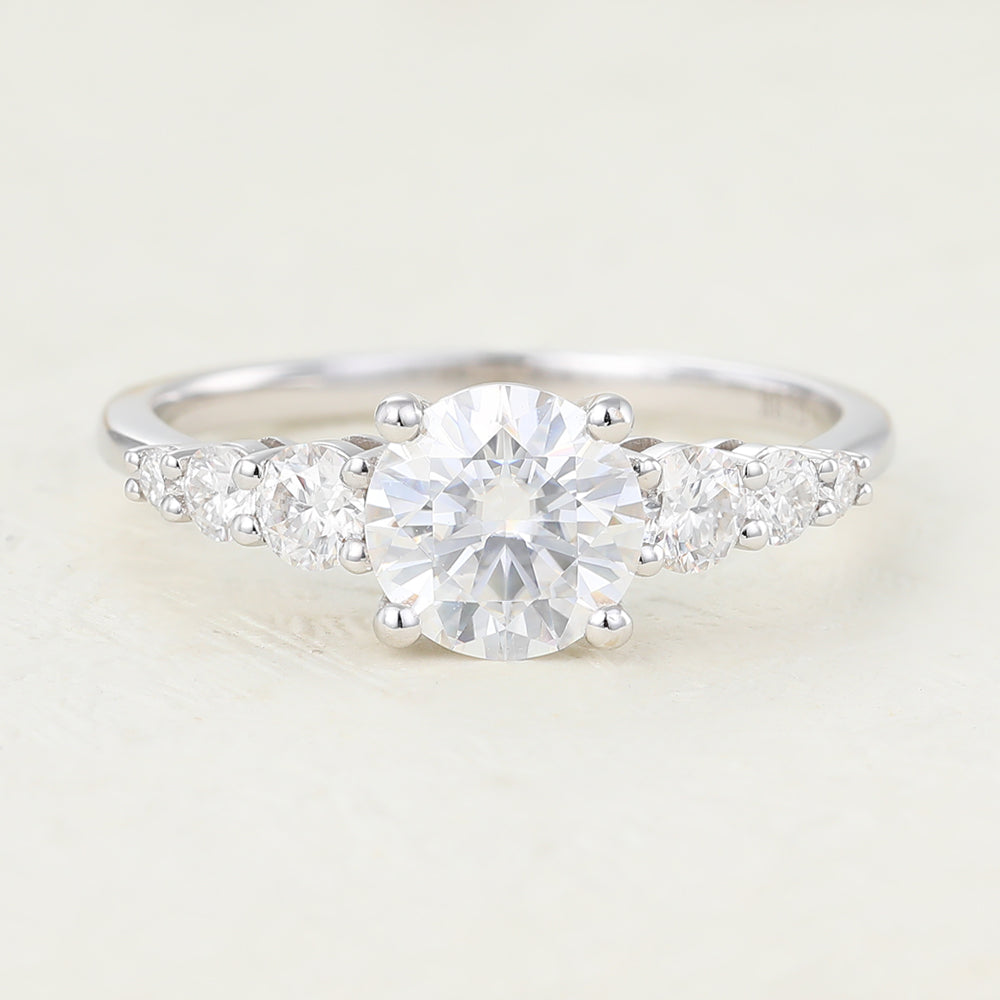 Round Pave Lab-Grown Diamond Engagement Ring