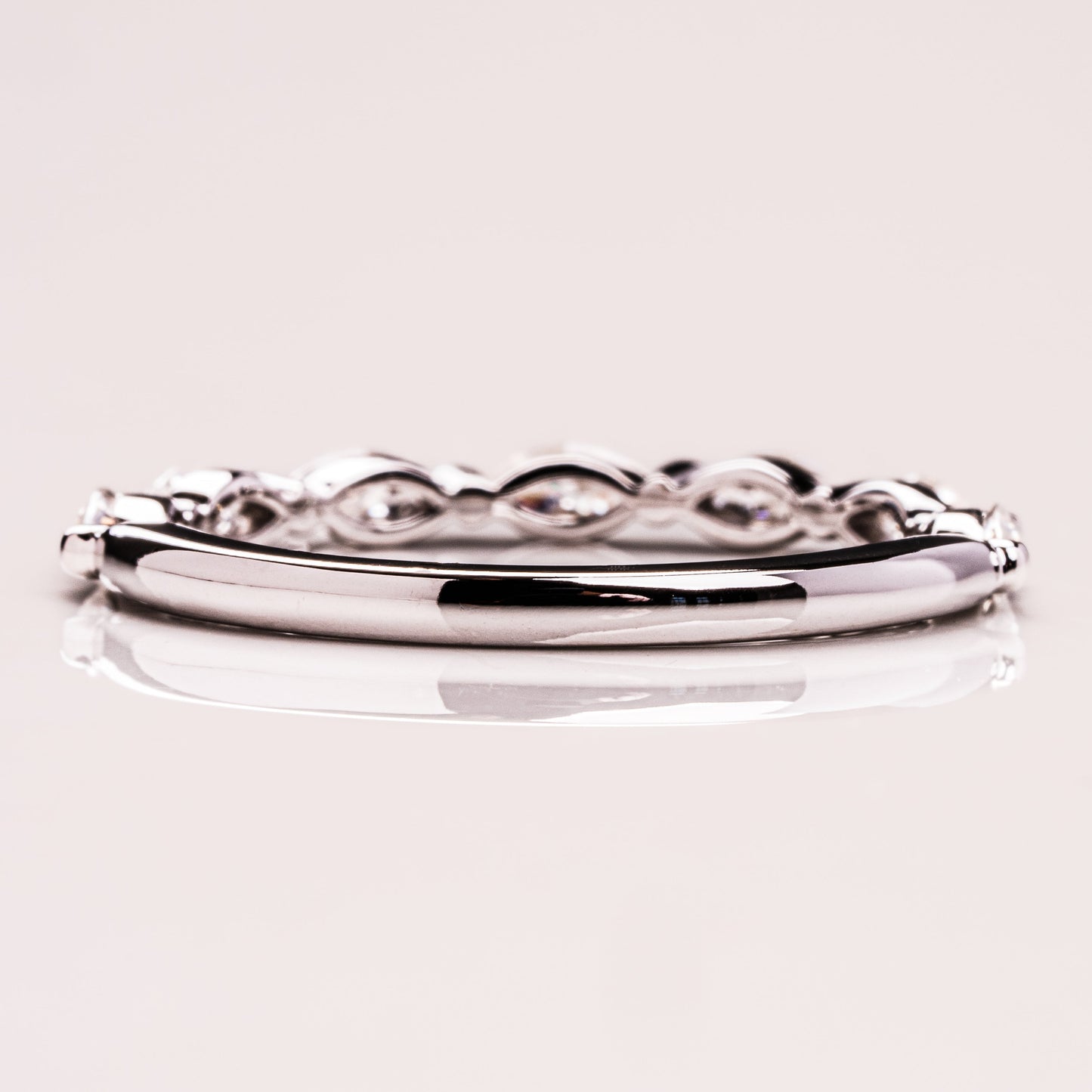 0.7 TCW Marquise Half Eternity Lab Grown Diamond Wedding Band