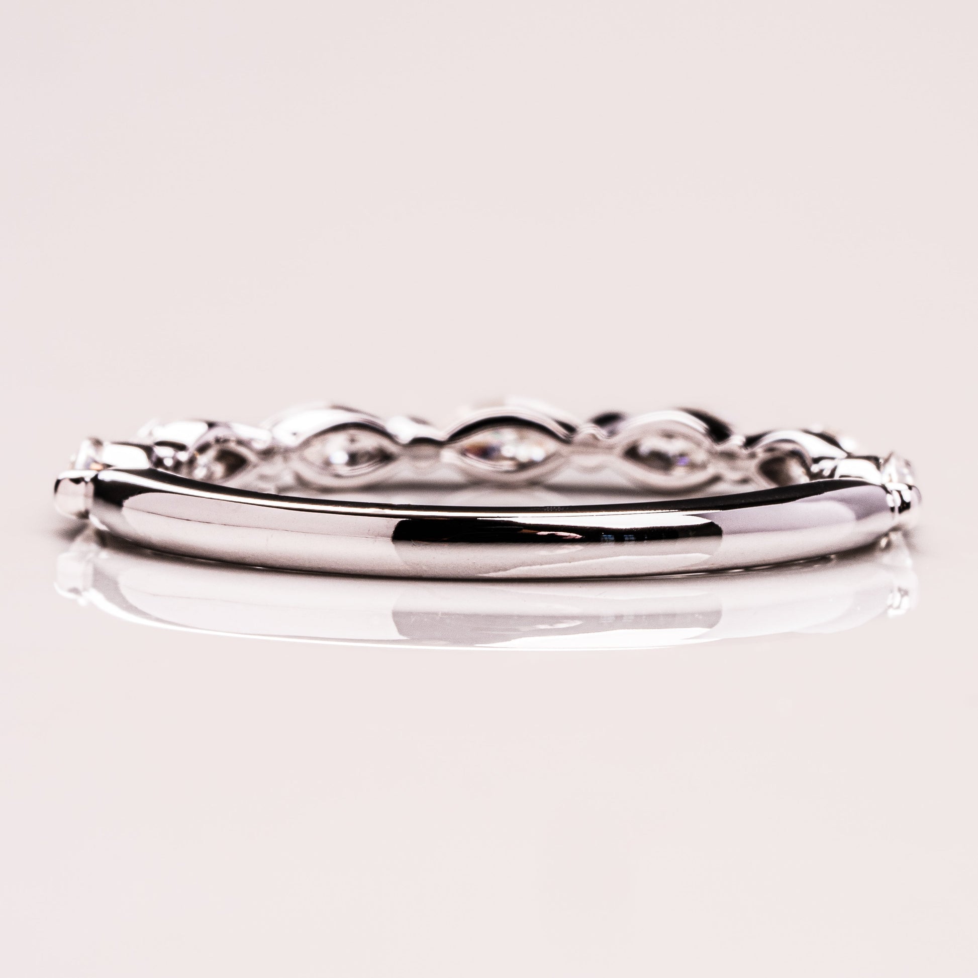 0.7 TCW Marquise Half Eternity Lab Grown Diamond Wedding Band
