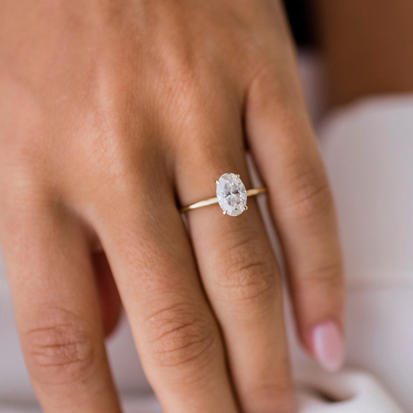 Oval Solitaire Lab Grown Diamond Engagement Ring