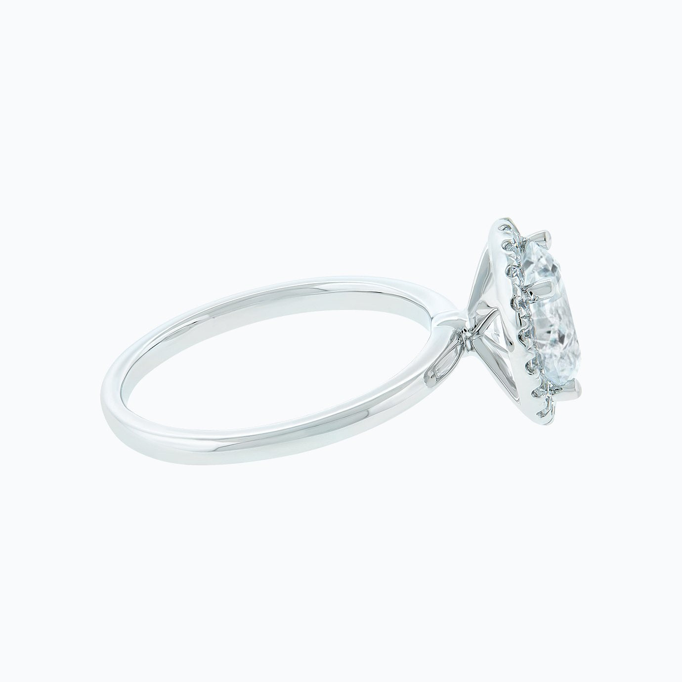 Round Halo Lab Grown Diamond Engagement Ring
