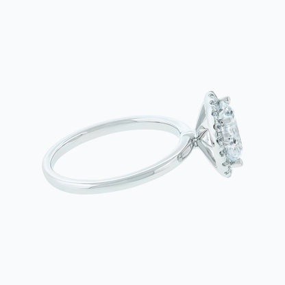 Round Halo Lab Grown Diamond Engagement Ring