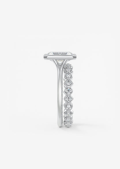 Radiant Bezel Lab Grown Diamond Engagement Ring