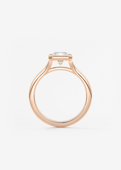 Radiant Bezel Lab Grown Diamond Engagement Ring