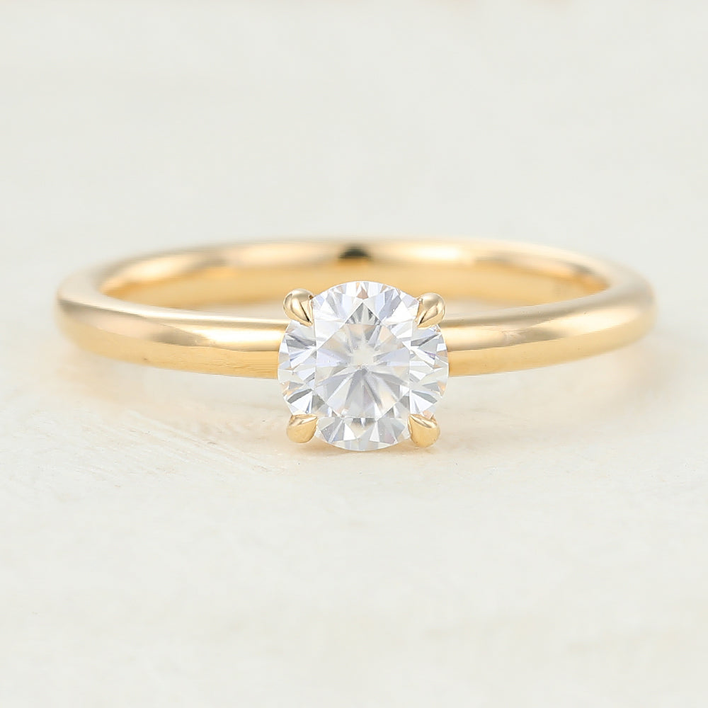 Round Solitaire Lab-Grown Diamond Engagement Ring