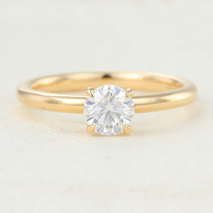 Round Solitaire Lab-Grown Diamond Engagement Ring