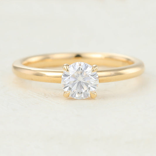 Round Solitaire Lab-Grown Diamond Engagement Ring